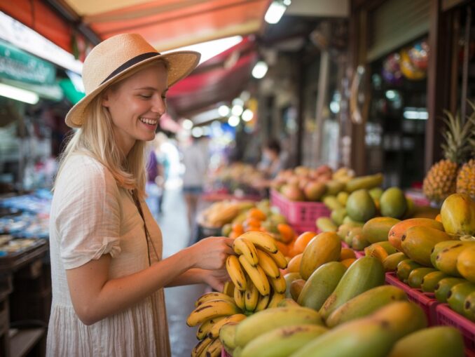 Deutsche Frau in Thailand